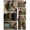 imageCQR Mens Quick Dry Work Pants Water Resistant Outdoor Tactical Pants Lightweight Stretch Cargo Hiking PantsDuratex Pants Soil Green