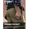 imageCQR Mens Quick Dry Work Pants Water Resistant Outdoor Tactical Pants Lightweight Stretch Cargo Hiking PantsDuratex Pants Soil Green