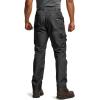 imageCQR Mens Quick Dry Work Pants Water Resistant Outdoor Tactical Pants Lightweight Stretch Cargo Hiking PantsFrontline Black