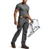 imageCQR Mens Quick Dry Work Pants Water Resistant Outdoor Tactical Pants Lightweight Stretch Cargo Hiking PantsFrontline Charcoal
