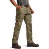 imageCQR Mens Quick Dry Work Pants Water Resistant Outdoor Tactical Pants Lightweight Stretch Cargo Hiking PantsFrontline Soil Green