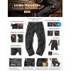 imageCQR Mens Quick Dry Work Pants Water Resistant Outdoor Tactical Pants Lightweight Stretch Cargo Hiking PantsLumber Black