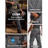 imageCQR Mens Quick Dry Work Pants Water Resistant Outdoor Tactical Pants Lightweight Stretch Cargo Hiking PantsLumber Charcoal