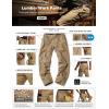 imageCQR Mens Quick Dry Work Pants Water Resistant Outdoor Tactical Pants Lightweight Stretch Cargo Hiking PantsLumber Cougar