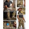 imageCQR Mens Quick Dry Work Pants Water Resistant Outdoor Tactical Pants Lightweight Stretch Cargo Hiking PantsPrint Work Pants Utility Camo