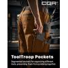 imageCQR Mens Quick Dry Work Pants Water Resistant Outdoor Tactical Pants Lightweight Stretch Cargo Hiking PantsWork Pants Copper Brown