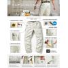 imageCQR Mens Quick Dry Work Pants Water Resistant Outdoor Tactical Pants Lightweight Stretch Cargo Hiking PantsWork Pants Frosted White