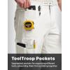 imageCQR Mens Quick Dry Work Pants Water Resistant Outdoor Tactical Pants Lightweight Stretch Cargo Hiking PantsWork Pants Frosted White