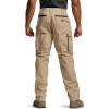 imageCQR Mens Quick Dry Work Pants Water Resistant Outdoor Tactical Pants Lightweight Stretch Cargo Hiking PantsWork Pants Khaki
