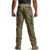 imageCQR Mens Quick Dry Work Pants Water Resistant Outdoor Tactical Pants Lightweight Stretch Cargo Hiking PantsWork Pants Soil Green