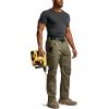 imageCQR Mens Quick Dry Work Pants Water Resistant Outdoor Tactical Pants Lightweight Stretch Cargo Hiking PantsWork Pants Soil Green
