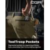 imageCQR Mens Quick Dry Work Pants Water Resistant Outdoor Tactical Pants Lightweight Stretch Cargo Hiking PantsWork Pants Soil Green