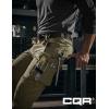 imageCQR Mens Quick Dry Work Pants Water Resistant Outdoor Tactical Pants Lightweight Stretch Cargo Hiking PantsWork Pants Soil Green