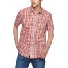 imageCQR Mens Regular Fit Short Sleeve Shirts 100 Cotton ButtonUp Casual Poplin ShirtShort Sleeve Poplin Burnt Orange