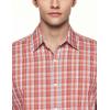 imageCQR Mens Regular Fit Short Sleeve Shirts 100 Cotton ButtonUp Casual Poplin ShirtShort Sleeve Poplin Burnt Orange