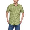 imageCQR Mens Regular Fit Short Sleeve Shirts 100 Cotton ButtonUp Casual Poplin ShirtShort Sleeve Poplin Caterpillar Green