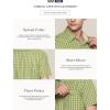 imageCQR Mens Regular Fit Short Sleeve Shirts 100 Cotton ButtonUp Casual Poplin ShirtShort Sleeve Poplin Caterpillar Green