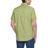 imageCQR Mens Regular Fit Short Sleeve Shirts 100 Cotton ButtonUp Casual Poplin ShirtShort Sleeve Poplin Caterpillar Green