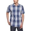 imageCQR Mens Regular Fit Short Sleeve Shirts 100 Cotton ButtonUp Casual Poplin ShirtShort Sleeve Poplin Harbor Blue
