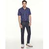 imageCQR Mens Regular Fit Short Sleeve Shirts 100 Cotton ButtonUp Casual Poplin ShirtShort Sleeve Poplin Navy Windowpane