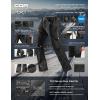 imageCQR Mens Softshell Fleece Lined Winter Hiking Pants Water Resistant Insulated Thermal Outdoor Tactical Warm Snow Ski PantsTeton Alpha Black
