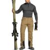 imageCQR Mens Softshell Fleece Lined Winter Hiking Pants Water Resistant Insulated Thermal Outdoor Tactical Warm Snow Ski PantsTeton Alpha Cougar