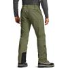 imageCQR Mens Softshell Fleece Lined Winter Hiking Pants Water Resistant Insulated Thermal Outdoor Tactical Warm Snow Ski PantsTeton Alpha Soil Green