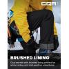 imageCQR Mens Softshell Fleece Lined Winter Hiking Pants Water Resistant Insulated Thermal Outdoor Tactical Warm Snow Ski PantsTeton Black