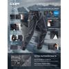 imageCQR Mens Softshell Fleece Lined Winter Hiking Pants Water Resistant Insulated Thermal Outdoor Tactical Warm Snow Ski PantsTeton Charcoal