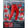 imageCQR Mens Softshell Fleece Lined Winter Hiking Pants Water Resistant Insulated Thermal Outdoor Tactical Warm Snow Ski PantsTeton Rescue Orange