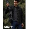 imageCQR Mens Twill All Cotton Flannel Lined Shirt Jacket Soft Brushed Outdoor Shirt JacketTwill Shirt Jacket Black Yellow