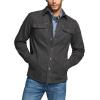 imageCQR Mens Twill All Cotton Flannel Lined Shirt Jacket Soft Brushed Outdoor Shirt JacketTwill Shirt Jacket Charcoal Pacific