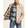 imageCQR Mens Twill All Cotton Flannel Lined Shirt Jacket Soft Brushed Outdoor Shirt JacketTwill Shirt Jacket Khaki