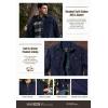 imageCQR Mens Twill All Cotton Flannel Lined Shirt Jacket Soft Brushed Outdoor Shirt JacketTwill Shirt Jacket Navy
