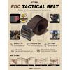 imageCQR Tactical Belt Military Style Heavy Duty Belt Webbing EDC QuickRelease Buckle2pack Plastic Flip Tab Black Brown