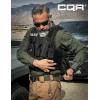 imageCQR Tactical Belt Military Style Heavy Duty Belt Webbing EDC QuickRelease BucklePlastic Flip Tab Green