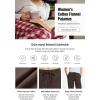 imageCQR Womens 100 Cotton Flannel Plaid Pajama Pants Brushed Soft Lounge ampamp Sleepwear PJ Bottoms with PocketsFlannel Pants Solid Dark Brown
