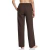 imageCQR Womens 100 Cotton Flannel Plaid Pajama Pants Brushed Soft Lounge ampamp Sleepwear PJ Bottoms with PocketsFlannel Pants Solid Dark Brown