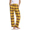 imageCQR Womens 100 Cotton Flannel Plaid Pajama Pants Brushed Soft Lounge ampamp Sleepwear PJ Bottoms with PocketsFlannel Pants Yellow Cat