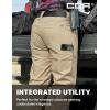imageCQR Womens Flex Stretch Tactical Pants Outdoor Hiking Pants with Pockets Water Resistant Ripstop Work PantsKhaki