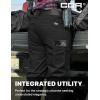 imageCQR Womens Flex Stretch Tactical Pants Outdoor Hiking Pants with Pockets Water Resistant Ripstop Work PantsSub Rosa Black