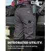imageCQR Womens Flex Stretch Tactical Pants Outdoor Hiking Pants with Pockets Water Resistant Ripstop Work PantsSub Rosa Charcoal