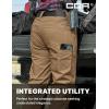 imageCQR Womens Flex Stretch Tactical Pants Outdoor Hiking Pants with Pockets Water Resistant Ripstop Work PantsSub Rosa Cougar