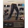 imageCQR Womens Flex Stretch Tactical Pants Water Resistant Ripstop Cargo Work Pants with Pockets for Outdoor ampamp HikingCaptain Black