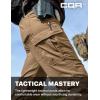 imageCQR Womens Flex Stretch Tactical Pants Water Resistant Ripstop Cargo Work Pants with Pockets for Outdoor ampamp HikingVanguard Cougar