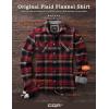 imageCQR Womens Plaid Flannel Shirt Long Sleeve AllCotton Soft Brushed Casual Button Down ShirtsFlannel Plaid Shirts Maple Crimson