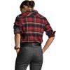 imageCQR Womens Plaid Flannel Shirt Long Sleeve AllCotton Soft Brushed Casual Button Down ShirtsFlannel Plaid Shirts Maple Crimson