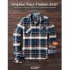 imageCQR Womens Plaid Flannel Shirt Long Sleeve AllCotton Soft Brushed Casual Button Down ShirtsFlannel Plaid Shirts Midnight Forest