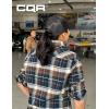 imageCQR Womens Plaid Flannel Shirt Long Sleeve AllCotton Soft Brushed Casual Button Down ShirtsFlannel Plaid Shirts Midnight Forest