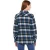 imageCQR Womens Plaid Flannel Shirt Long Sleeve AllCotton Soft Brushed Casual Button Down ShirtsFlannel Plaid Shirts Pacific Blue